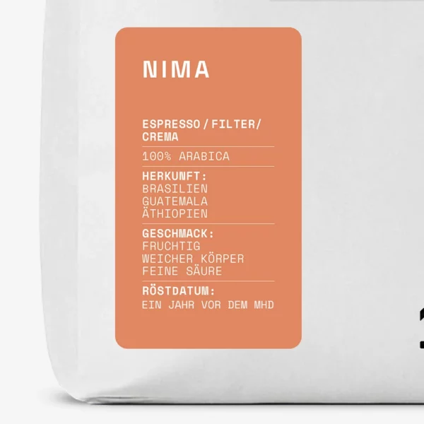 Nima Produktlabel